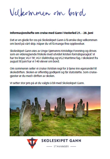 velkommen om bord vesterled forside